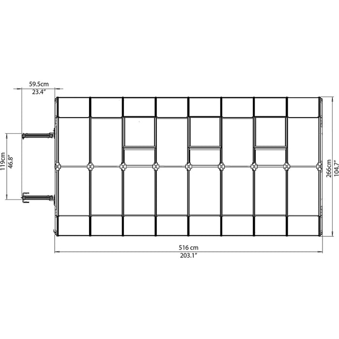 Rion Hobby Gardener 8' x 16' Greenhouse - HG7116