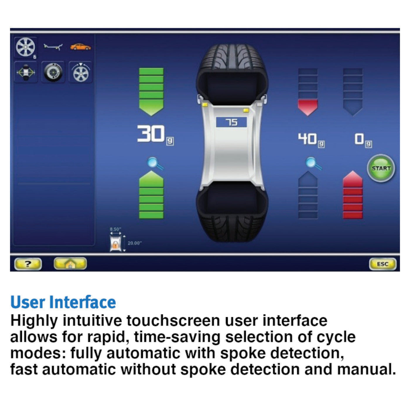 Hofmann | Geodyna 7800P Wheel Balancer with Touchscreen Monitor & Non-Contact Data Entry - EEWB753BEB