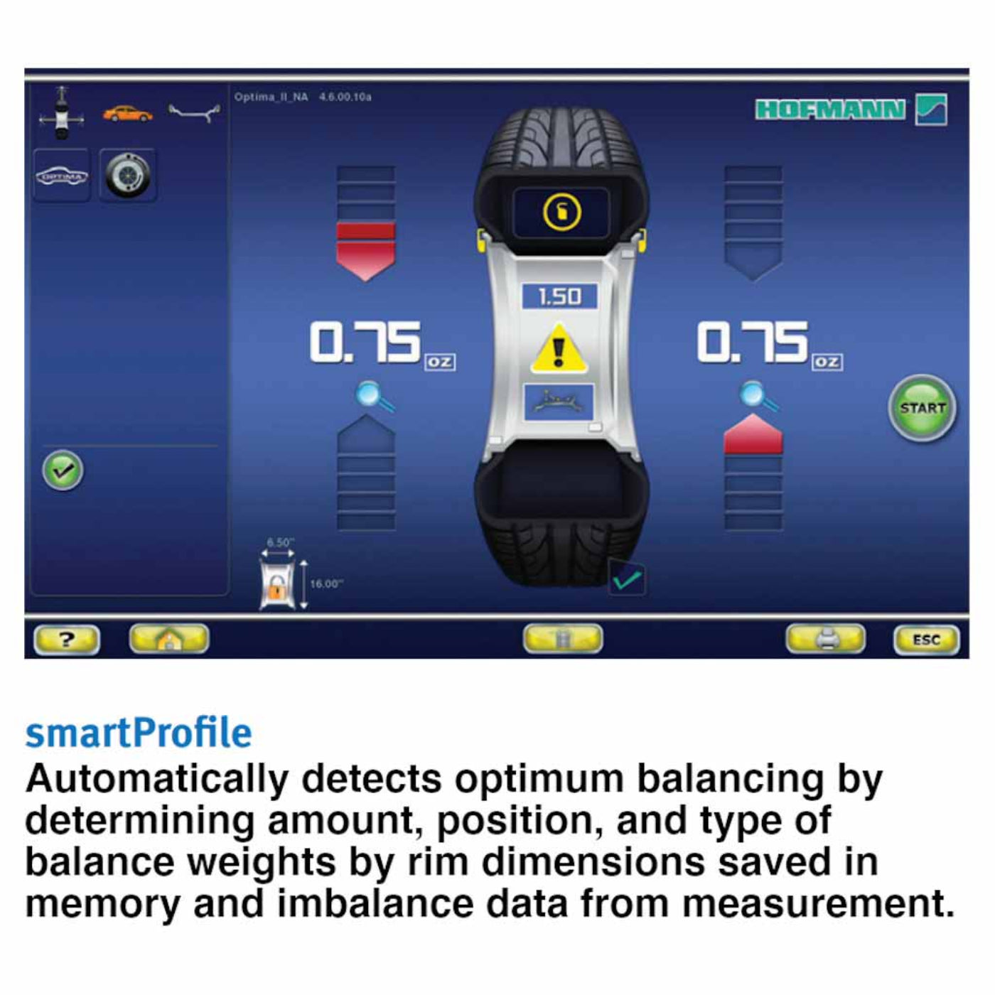 Hofmann | Geodyna 9000P Diagnostic Wheel Balancer with Touchscreen & 3D Camera Technology  - EEWB771AP230