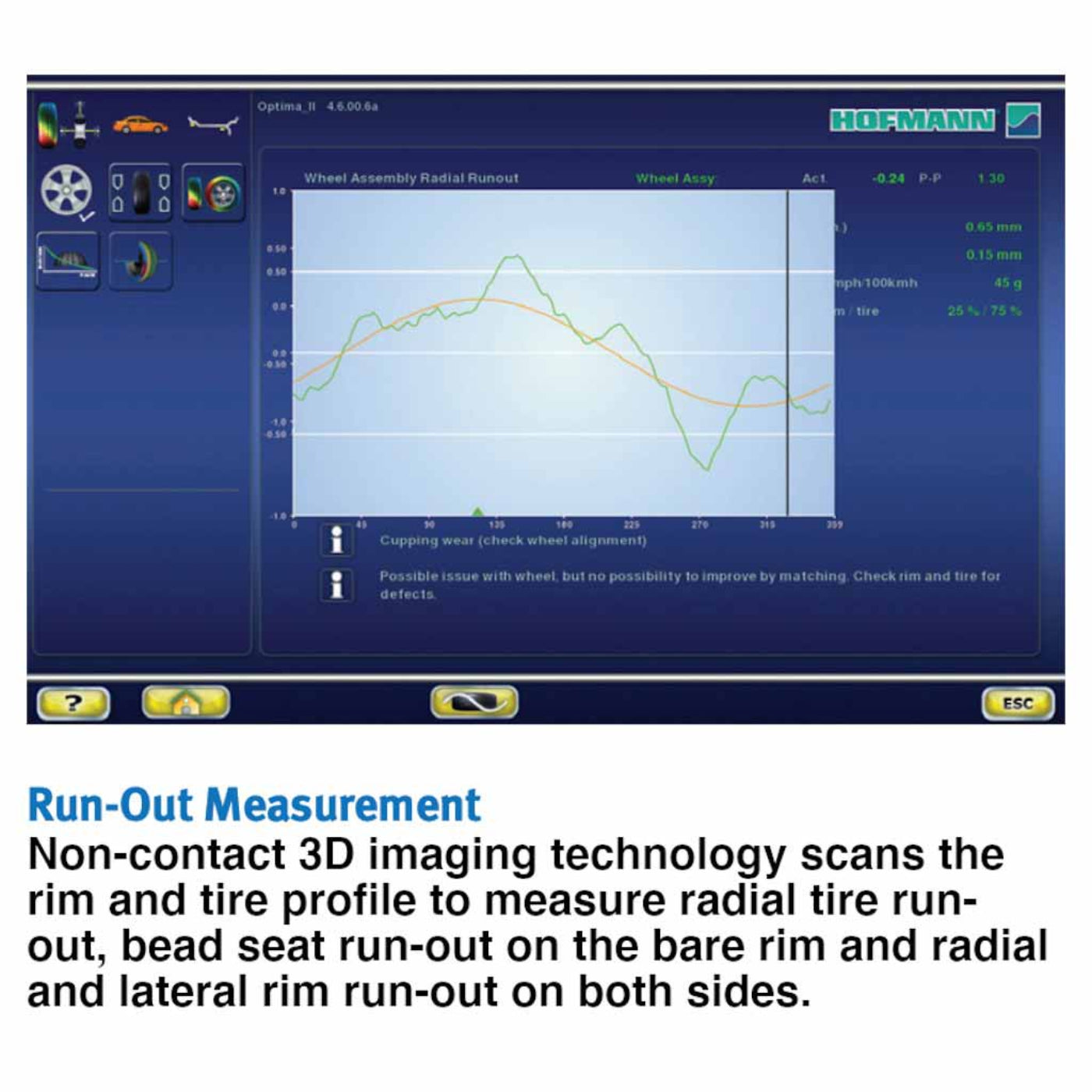 Hofmann | Geodyna 9000P Diagnostic Wheel Balancer with Touchscreen & 3D Camera Technology  - EEWB771AP230