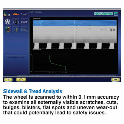 Hofmann | Geodyna 9000P Diagnostic Wheel Balancer with Touchscreen & 3D Camera Technology  - EEWB771AP230