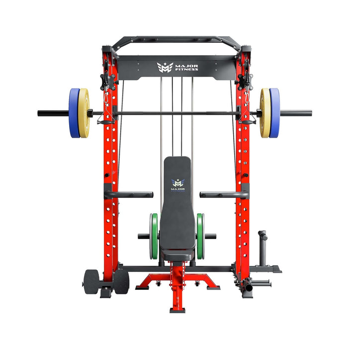 MAJOR FITNESS All-In-One Home Gym Power Rack Package PLM03 - K3BL-PLT01BL-OWPNT230-OBBLS