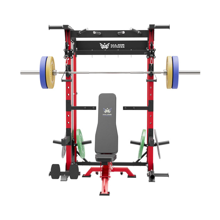 MAJOR FITNESS All-In-One Home Gym Power Rack Package F22 - CFBL-PLT01BL-OWPNT230-OBBLS Price