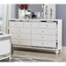 Wooden Dresser Accented With Mirror Outline, White - 346091