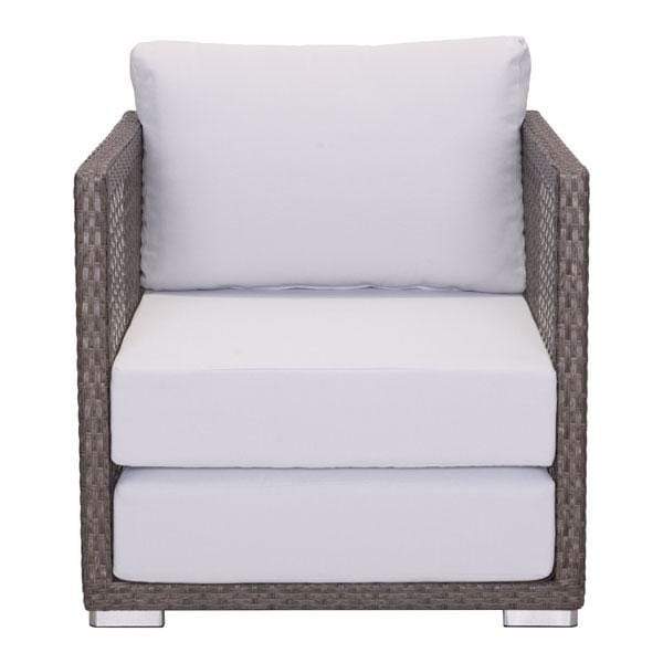 26.8" X 31.9" X 30" Cocoa And Light Gray Sunproof Fabric Arm Chair - 296190