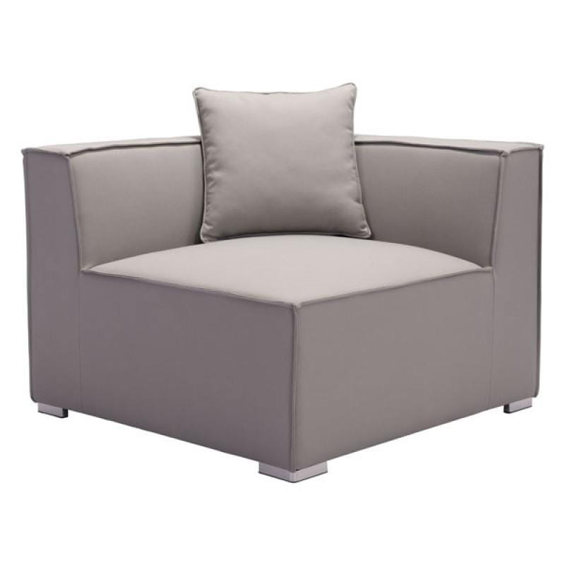 34.6" X 34.6" X 25.4" Gray Sunproof Corner Chair - 296139