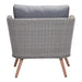 35.4" x 30.3" x 33.9" Natural & Gray, Synthetic Weave & Aluminium, Arm Chair - 364706