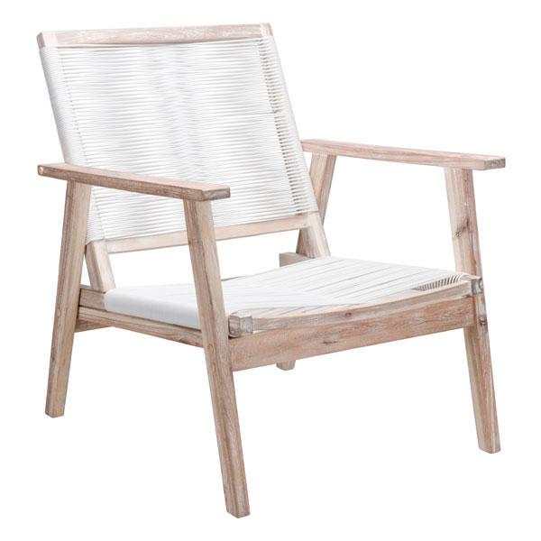 28.9" X 33.1" X 34.4" White W And White Arm Chair - 296138