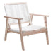 28.9" X 33.1" X 34.4" White W And White Arm Chair - 296138