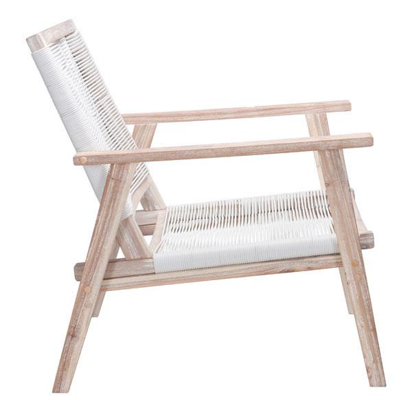 28.9" X 33.1" X 34.4" White W And White Arm Chair - 296138