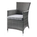 24" X 24" X 35" 3Pc Gray Fabric And Wicker Patio Bistro Set - 318794