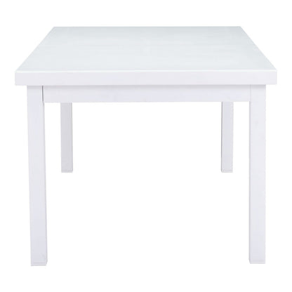 70.5" x 39.5" x 29.5" White, Tempered Glass, Aluminum, Dining Table - 364685