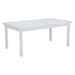 70.5" x 39.5" x 29.5" White, Tempered Glass, Aluminum, Dining Table - 364685