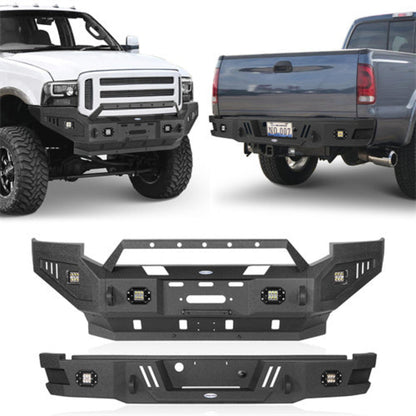 2005-2007 Ford F250 Front Bumper & Rear Bumper - Hooke Road - HE.8505+HE.8504