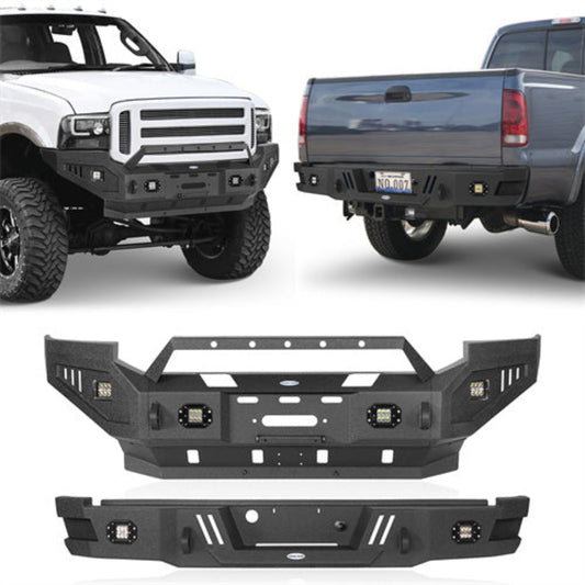 2005-2007 Ford F250 Front Bumper & Rear Bumper - Hooke Road - HE.8505+HE.8504