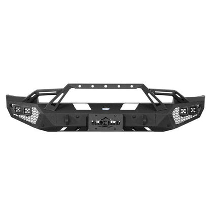 Front Bumper w/ Winch Plate & LED Spotlights (14-15 Chevy Silverado 1500) - Hooke Road - HE.9037A+HE.9037B