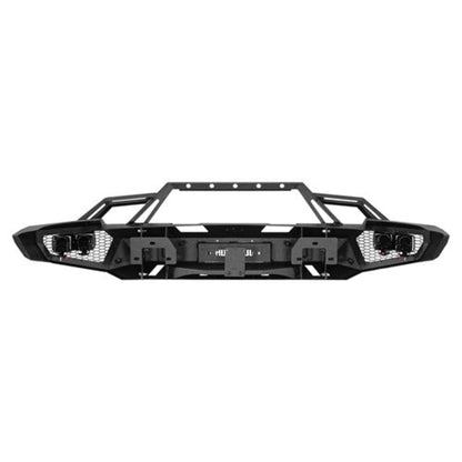 Front Bumper w/ Winch Plate & LED Spotlights (14-15 Chevy Silverado 1500) - Hooke Road - HE.9037A+HE.9037B