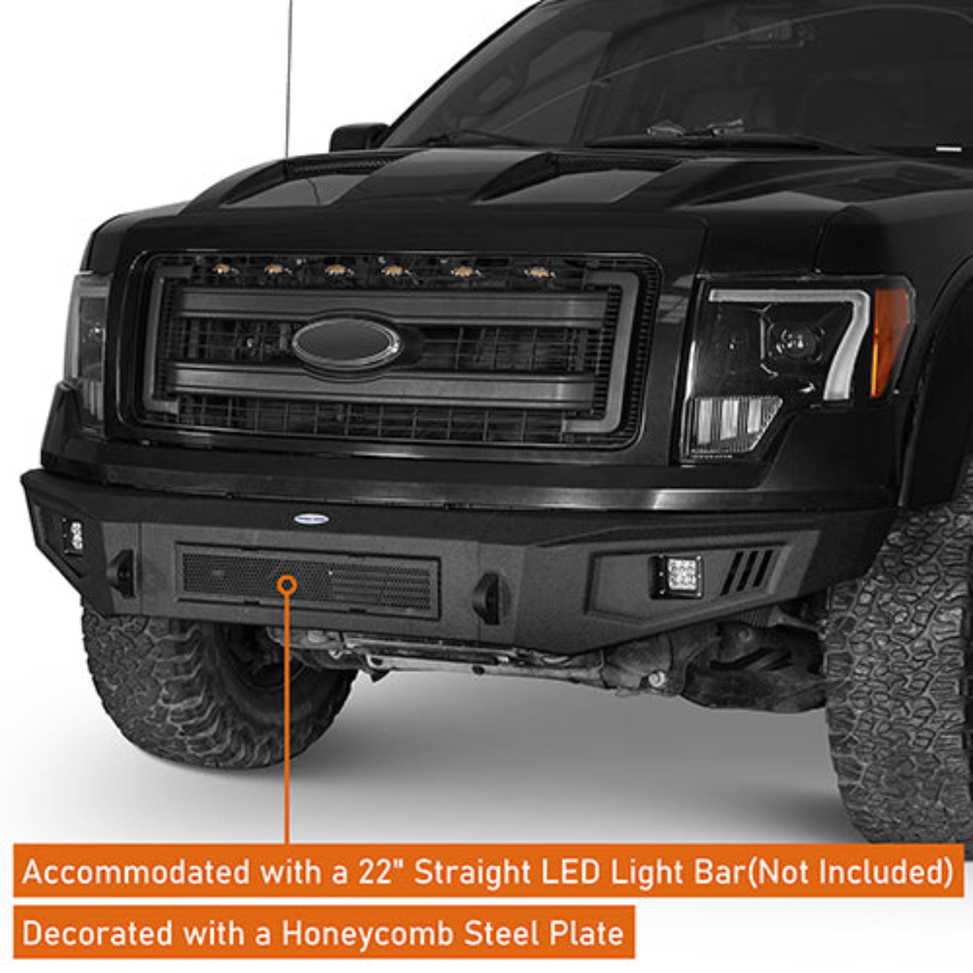 Hooke Road Full Width Front Bumper (09-14 Ford F150,Excluding Raptor) - HE.8201