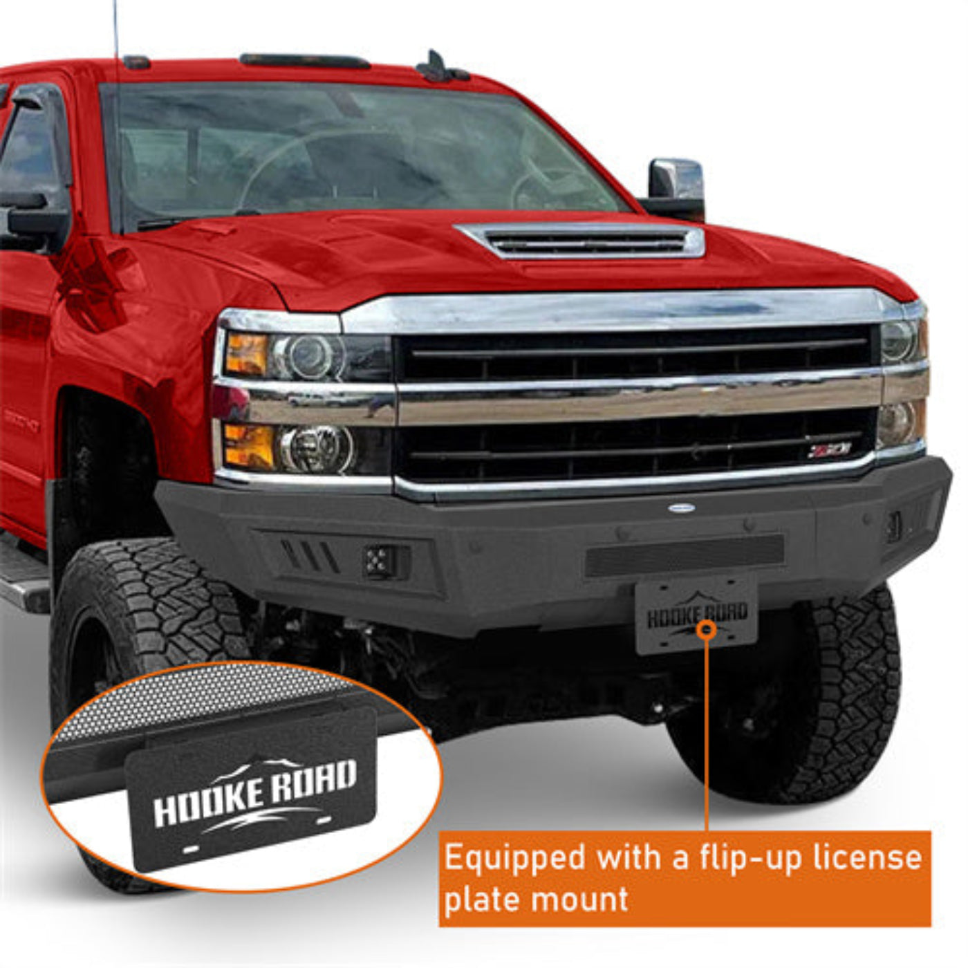 Front Bumper for 2015-2019 Chevy Silverado 2500HD 3500HD - Hooke Road - HE.9533