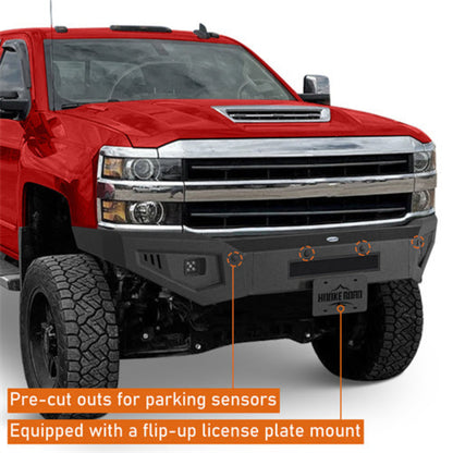 Front Bumper for 2015-2019 Chevy Silverado 2500HD 3500HD w/ Led spotlights - Hooke Road - HE.9534