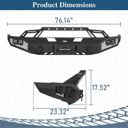 Front Bumper w/ Winch Plate(92-96 Ford Bronco F-150 F-250 F-350) - Hooke Road