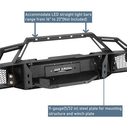 Front Bumper w/ Winch Plate(92-96 Ford Bronco F-150 F-250 F-350) - Hooke Road
