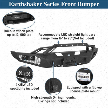Front Bumper w/ Winch Plate(92-96 Ford Bronco F-150 F-250 F-350) - Hooke Road