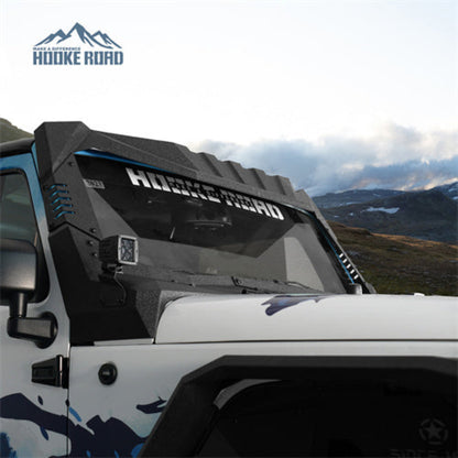 Jeep JK Windshield Frame Armor (07-18 Jeep Wrangler JK) - Hooke Road - HE.2108-BS