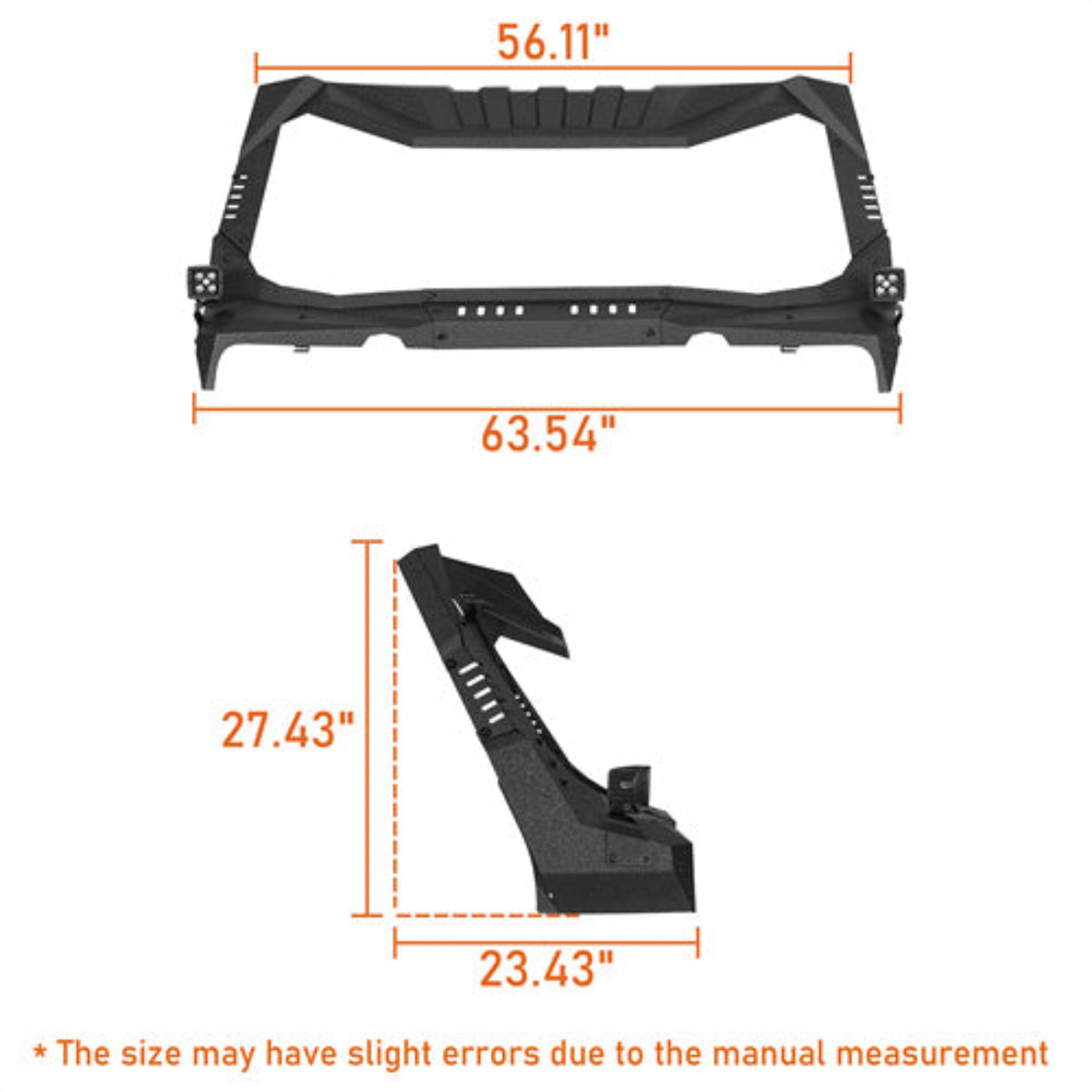 Jeep JK Windshield Frame Armor (07-18 Jeep Wrangler JK) - Hooke Road - HE.2108-BS