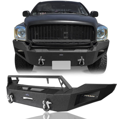 Hooke Road Full Width Front Bumper & Rear Bumper(06-08 Ram 1500) - DiscoveryⅠ - HE.6502A+HE.6502B+HE.6503