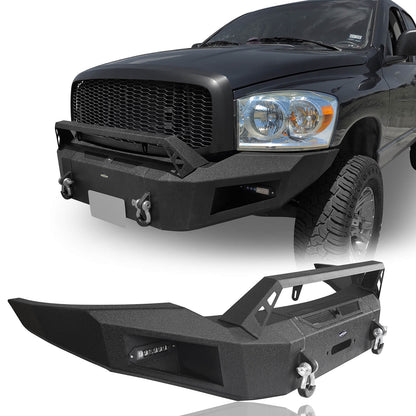 Hooke Road Full Width Front Bumper & Rear Bumper(06-08 Ram 1500) - DiscoveryⅠ - HE.6502A+HE.6502B+HE.6503