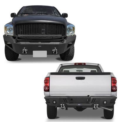 Hooke Road Full Width Front Bumper & Rear Bumper(06-08 Ram 1500) - DiscoveryⅠ - HE.6502A+HE.6502B+HE.6503