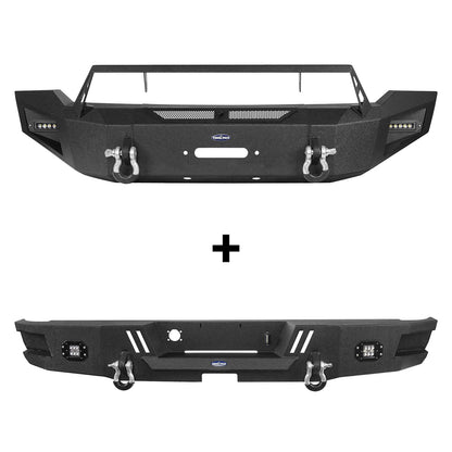 Hooke Road Full Width Front Bumper & Rear Bumper(06-08 Ram 1500) - DiscoveryⅠ - HE.6502A+HE.6502B+HE.6503