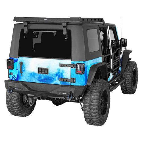 Blade Stubby Front Bumper w/ Light Bar & Rear Bumper Combo(07-18 Jeep Wrangler JK JKU) - Hooke Road