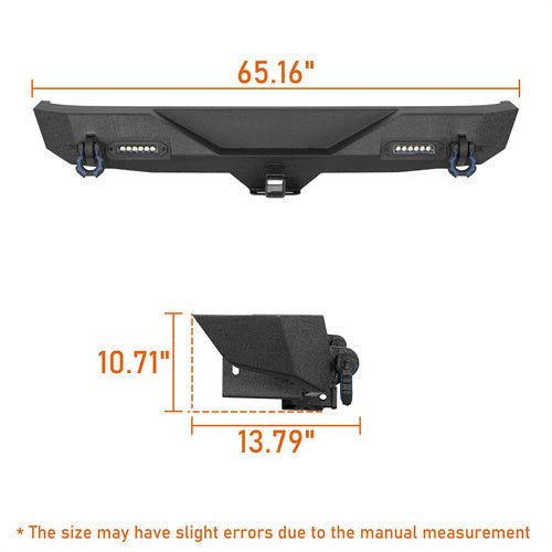 Blade Stubby Front Bumper w/ Light Bar & Rear Bumper Combo(07-18 Jeep Wrangler JK JKU) - Hooke Road