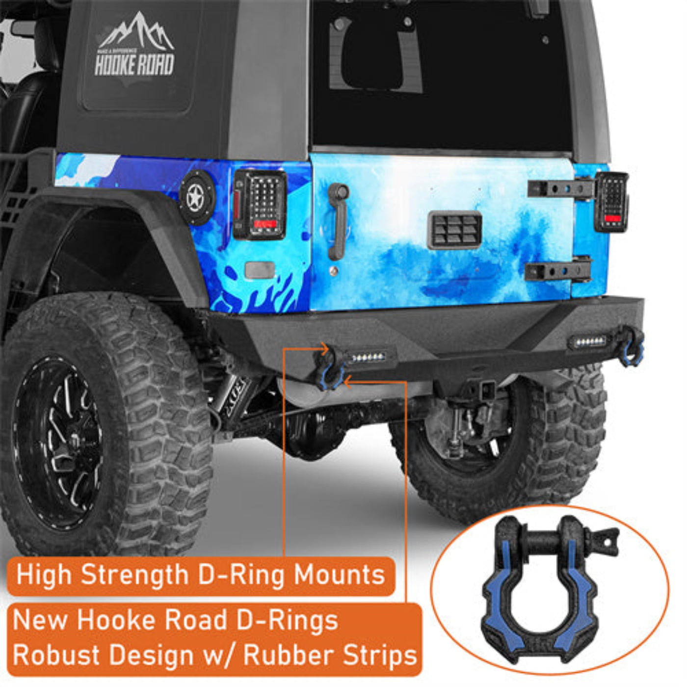 Hooke Road Mad Max Front Bumper & Rear Bumper(07-18 Jeep Wrangler JK) - HE.2038+HE.2030