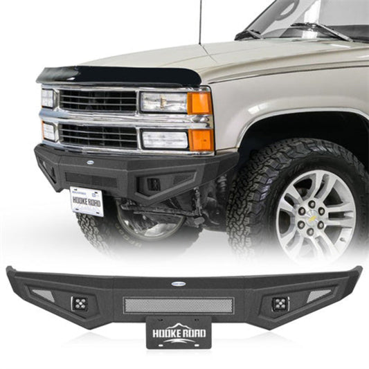 Hooke Road Steel Front Bumper (88-98 Chevy C/K 1500 2500 3500 & GMC Sierra 1500 2500 3500) - HE.9081