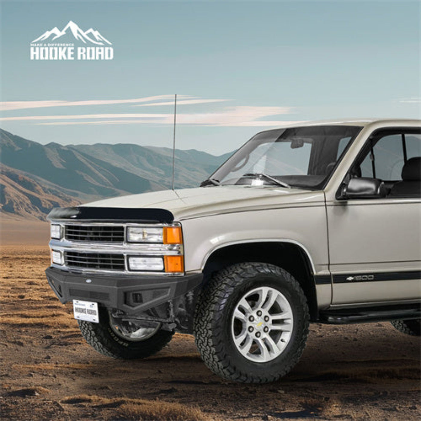 Hooke Road Steel Front Bumper (88-98 Chevy C/K 1500 2500 3500 & GMC Sierra 1500 2500 3500) - HE.9081