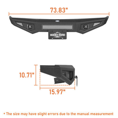 Hooke Road Steel Front Bumper (88-98 Chevy C/K 1500 2500 3500 & GMC Sierra 1500 2500 3500) - HE.9081