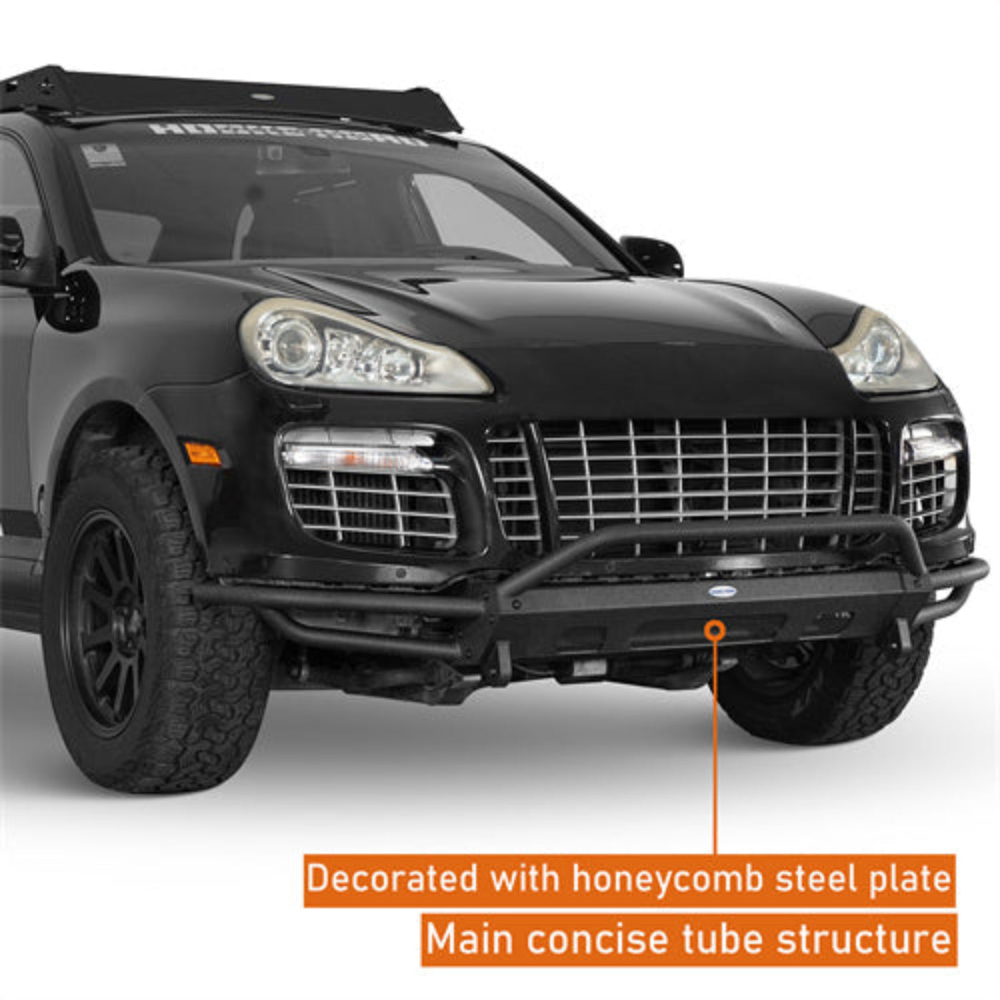 Tube Front Bumper for 2008-2010 Porsche Cayenne 957 - Hooke Road - HE.7201-S