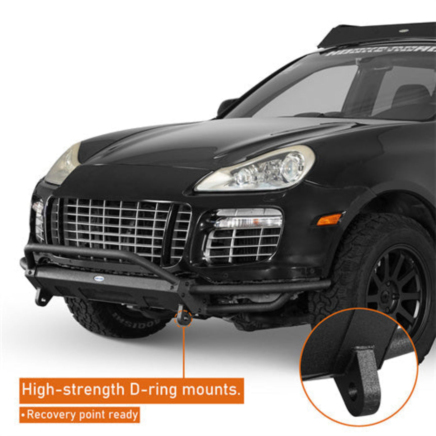 Tube Front Bumper for 2008-2010 Porsche Cayenne 957 - Hooke Road - HE.7201-S