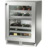 Perlick 24" Dual Zone Wine Reserve with 32 Bottle Capacity, Stainless Steel Door - HP24DO-4-3