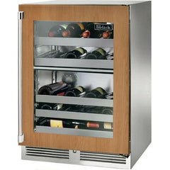 Perlick 24" Dual Zone Wine Reserve with 32 Bottle Capacity, Panel Ready Glass Door - HP24DO-4-4