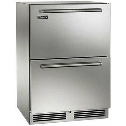 Perlick 24" Undercounter Outdoor Refrigerator Drawers with 5.2 cu. ft. Capacity, Stainless Steel Door - HP24RO-4-5