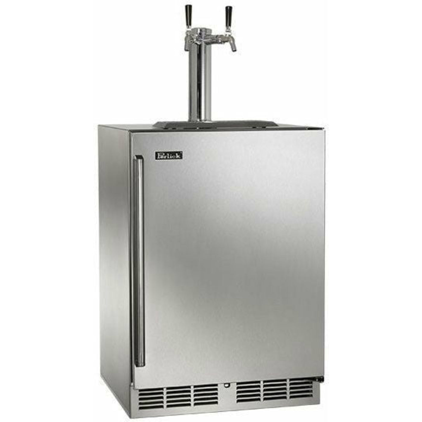 Perlick 24" Outdoor Beer Dispenser with Stainless Steel Solid Door,  2 Sixth-Barrel Capacity - HC24TO-4-1-1
