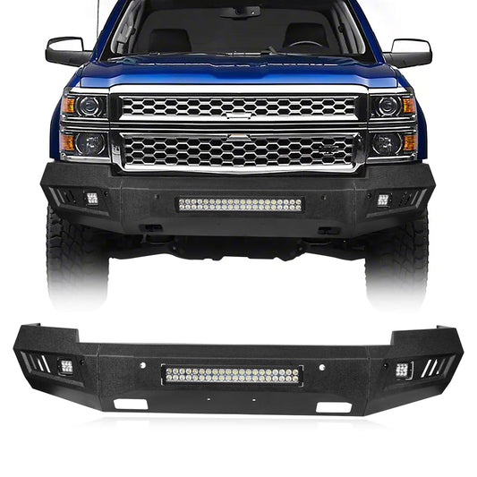 Hooke Road Chevrolet Front Bumper & Rear Bumper Combo(14-15 Chevy Silverado 1500) - HE.9022&HE.9024&Z01