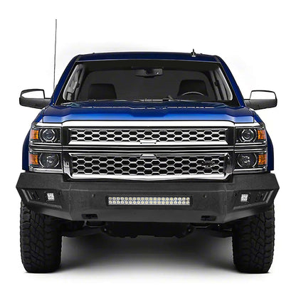 Silverado Front Bumper & Rear Bumper Combo w/LED Lights For Chevy Silverado 1500 - Hooke Road - HE.9021&HE.9024