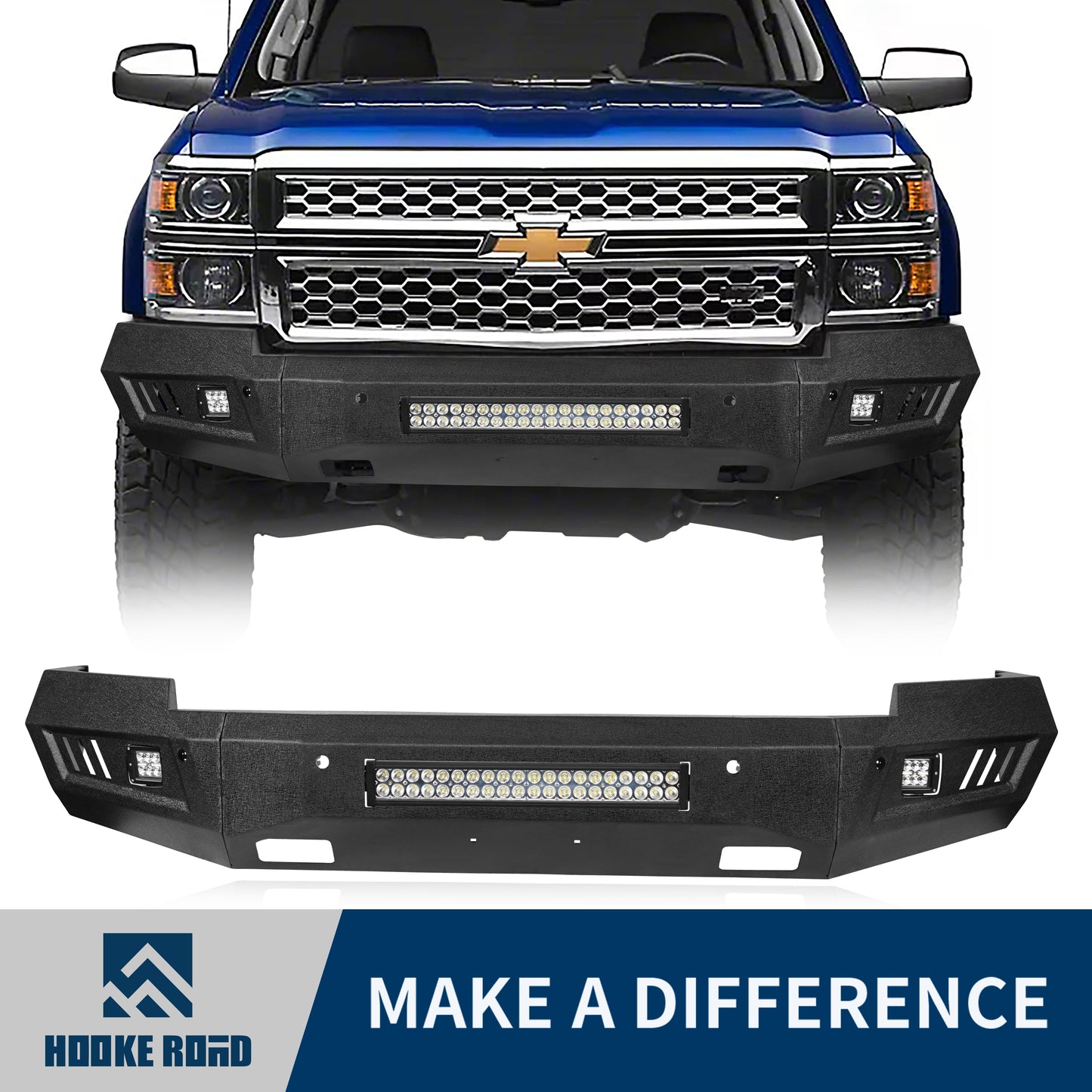 Hooke Road Chevrolet Front Bumper(14-15 Chevy Silverado 1500) - HE.9022