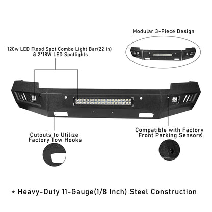Hooke Road Chevrolet Front Bumper(14-15 Chevy Silverado 1500) - HE.9022
