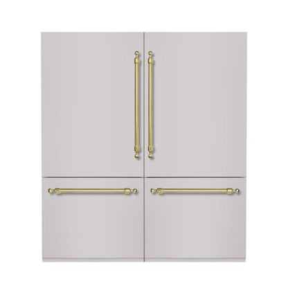 Hallman 72" Built-in, Side by Side Refrigerator with total of 28.4 Cu. Ft. and Freezer with a total of 11.2 Cu.Ft, Contemporary European Design, Panel Ready